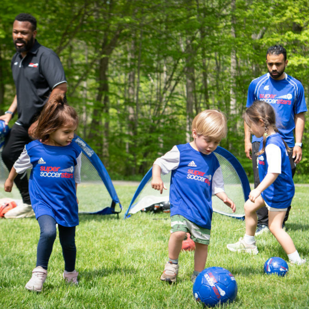 Toddler soccer class outside