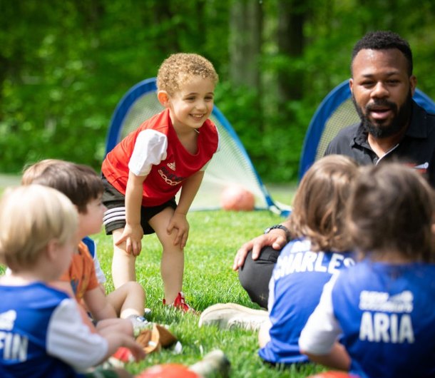 Soccer Stars coach leading a youth soccer class in Brooklyn